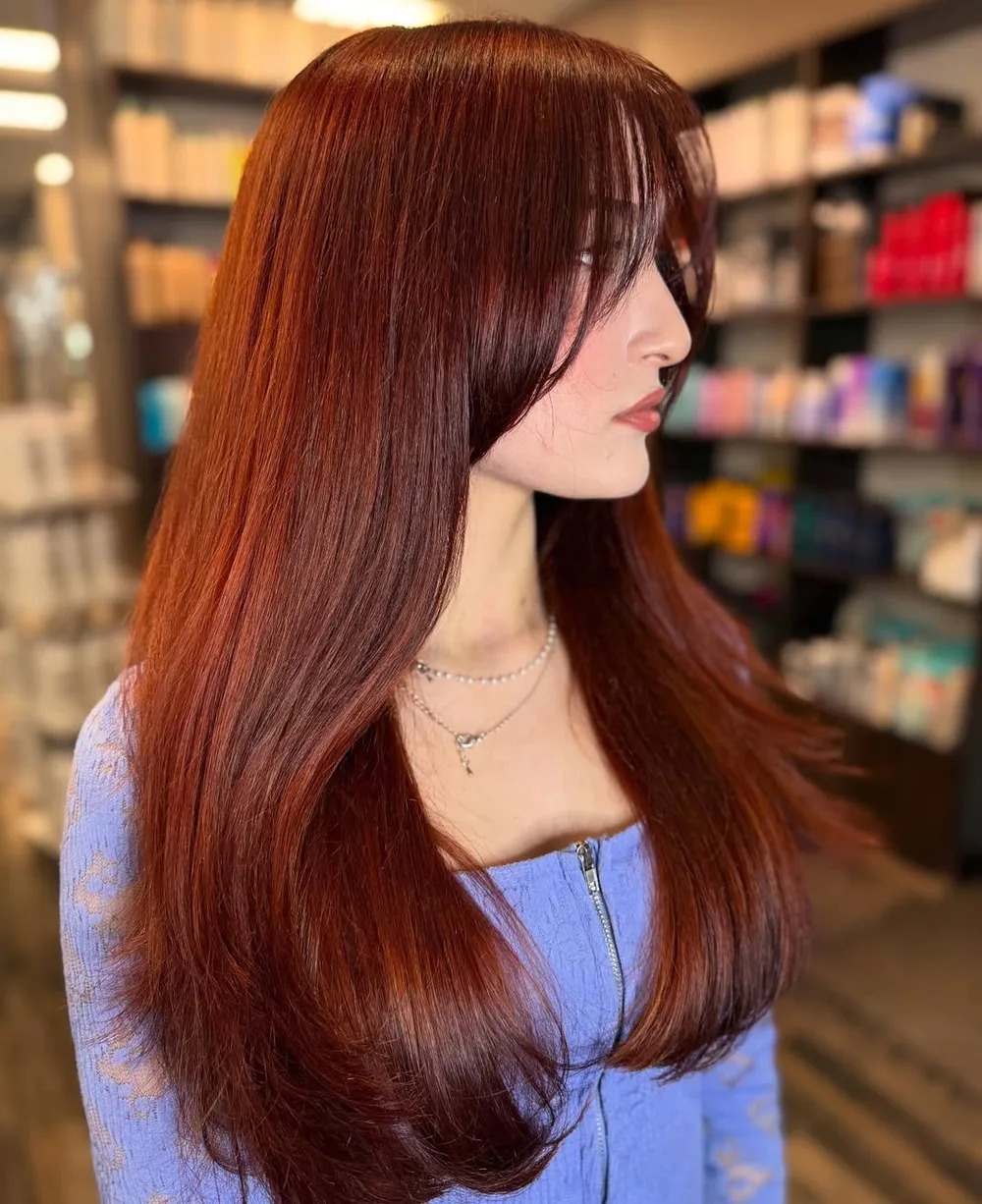 Auburn spice terreux mêlant rouge et brun