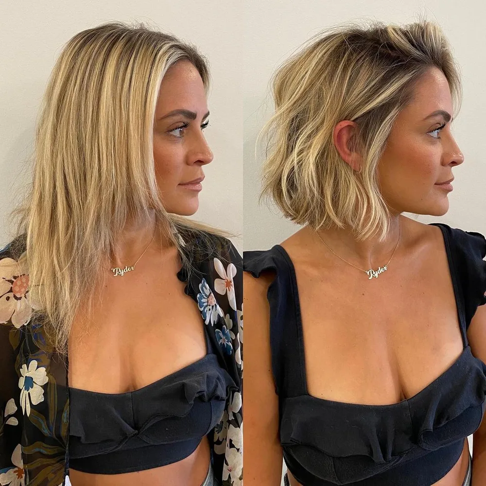 Carré blunt texturé aux vagues souples pour cheveux fins