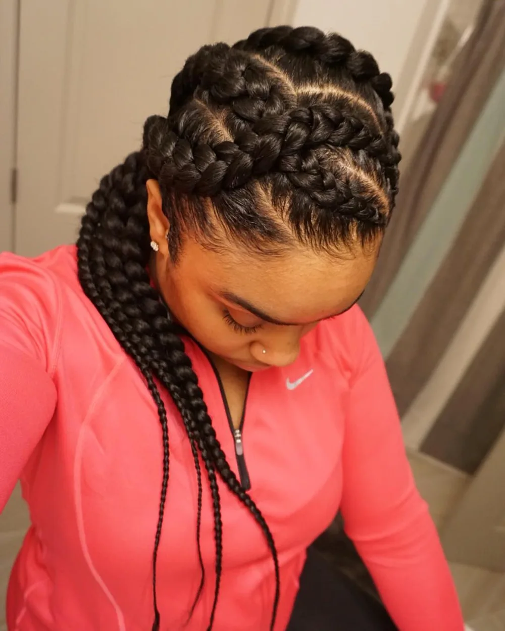 Goddess braids longues entrecroisées