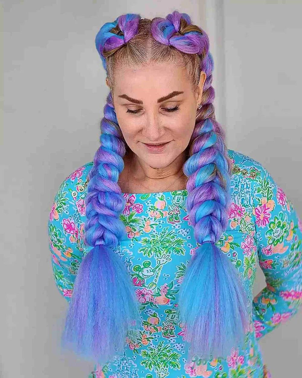 Mermaid braids volumineuses façon pull-through