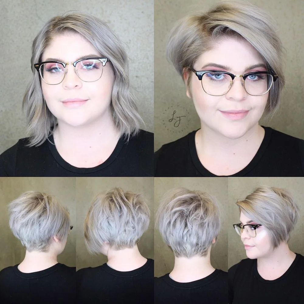 Pixie bob asymétrique à longues mèches latérales