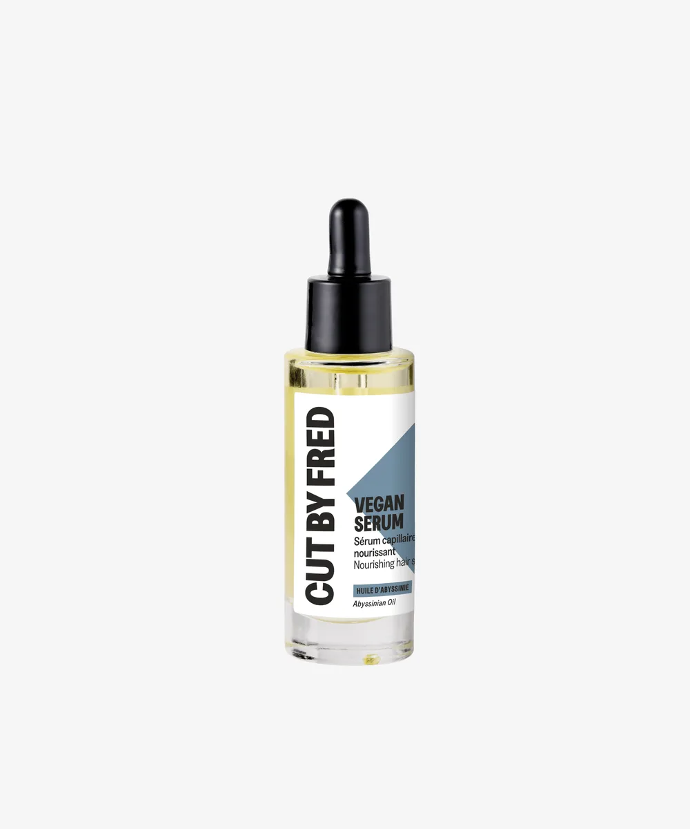 Vegan Serum CUT BY FRED pour lisser les frisottis et faire briller les cheveux